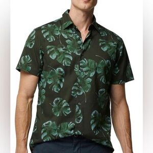 Rodd & Gunn Buckleton Short Sleeve Sports Fit Shirt Deep Forest Men's Size S NWT